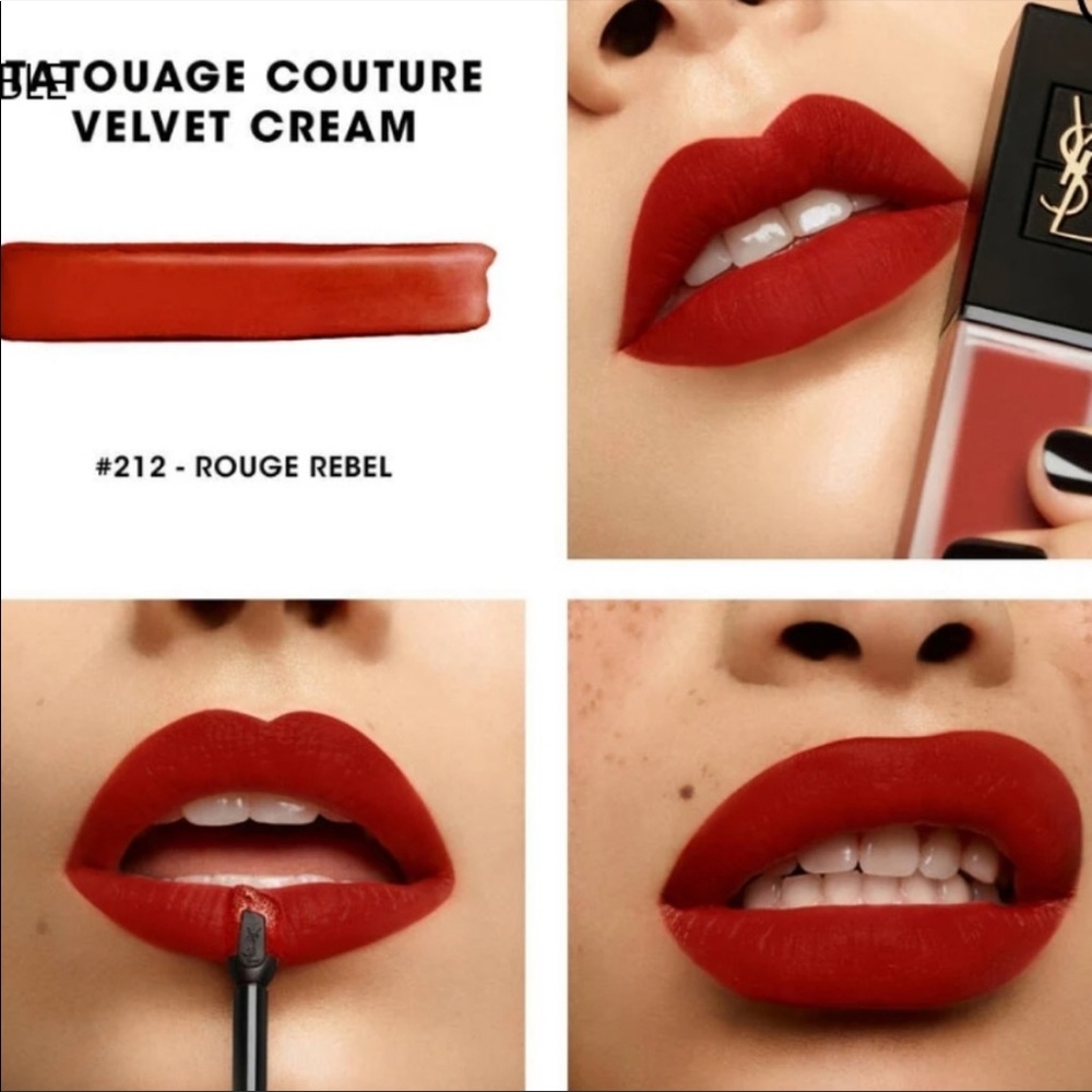 NEW Yves Saint Laurent Tatouage Velvet Lip Cream 212 Rouge Rebel - YSL BNIB